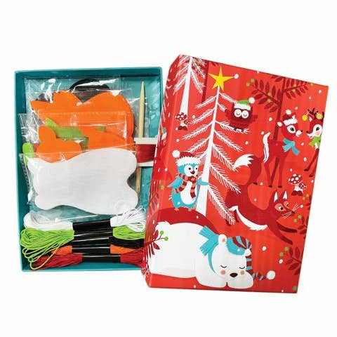 BOX CANDIY® - Wholesale DIY Craft Kit - Kids - Totally Santa Make Your Own Felt Animal Ornaments