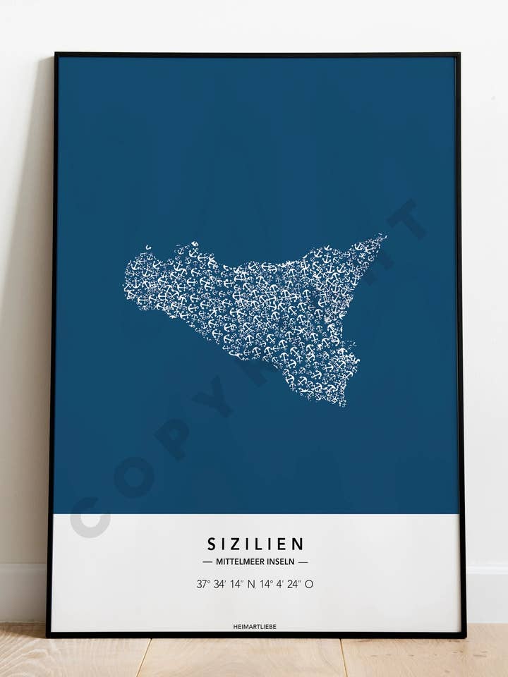 PRINT - ANCHOR ISLAND SICILY for wholesale by HEIMARTLIEBE®