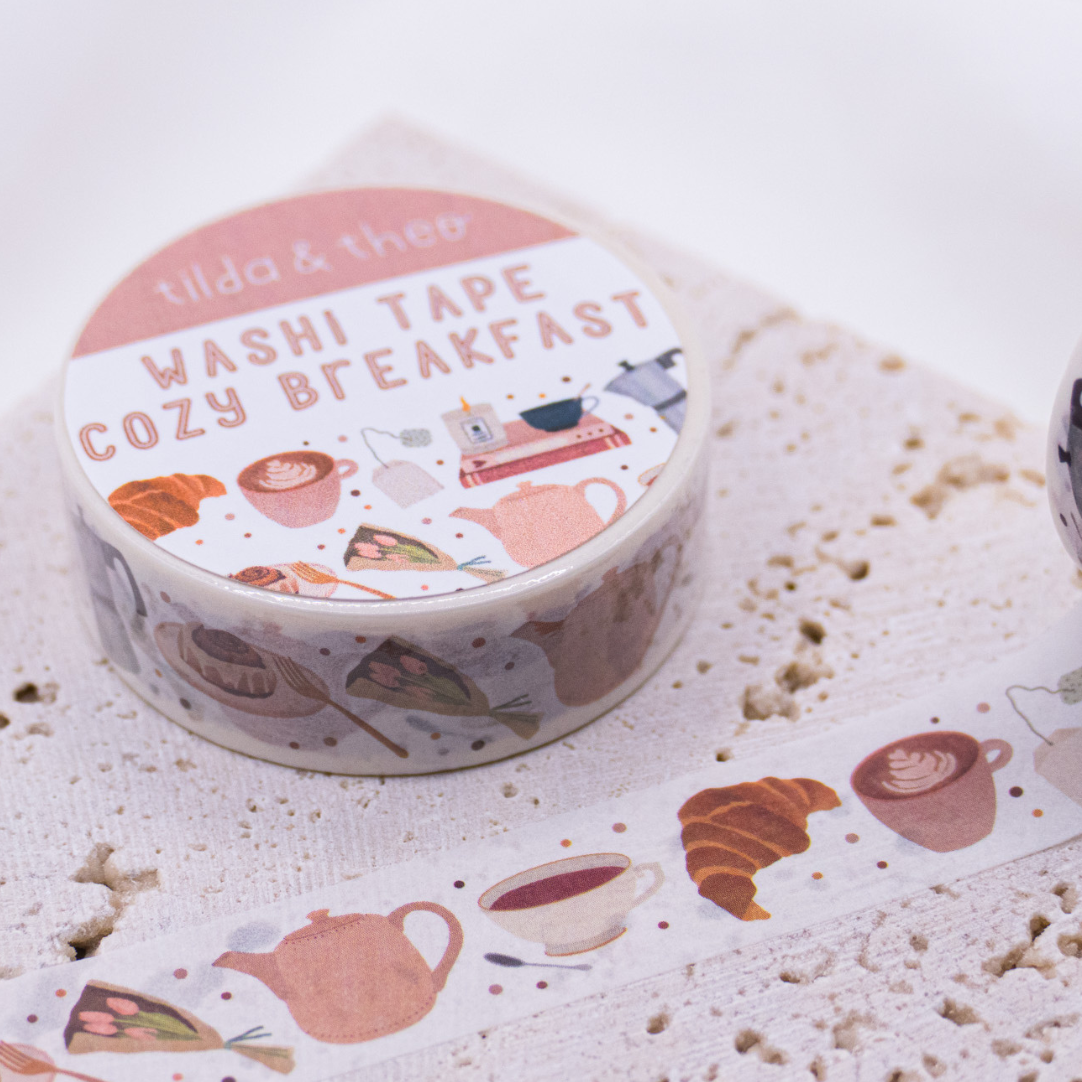 Tilda&Theo – Großhandel Washi-Tape – Washi Tape Frühstück Kaffee Klebeband Breakfast Brunch4