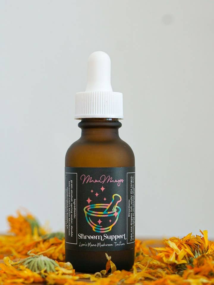 Shroom Support - Lion's Mane mushroom tincture for wholesale by Mama Mangos Care