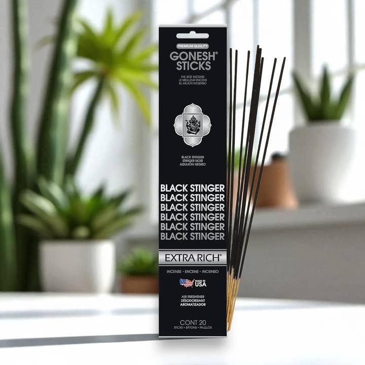 Gonesh - Wholesale Incense - Incense Sticks: Gonesh Extra Rich Blended Black Stinger1