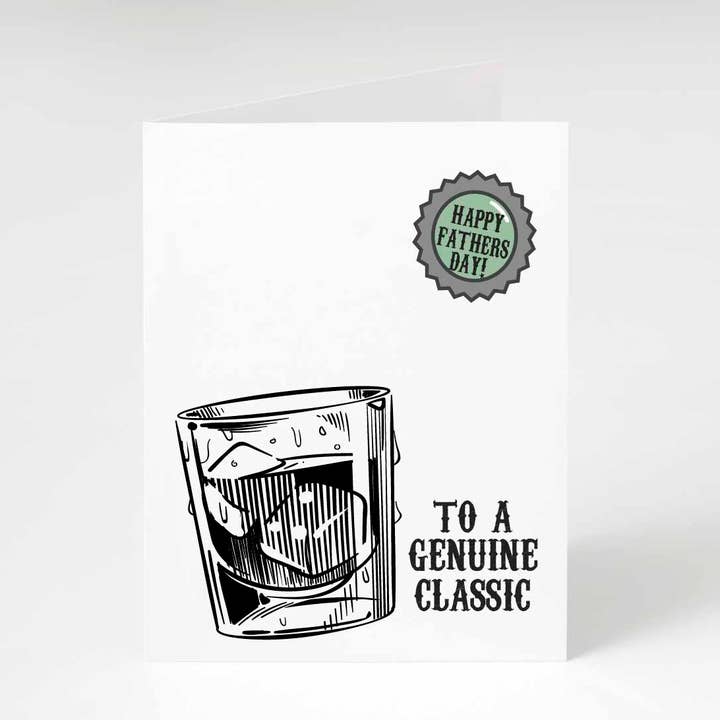 To a Genuine Classic Fathers Day Card for wholesale by Sassper Goods