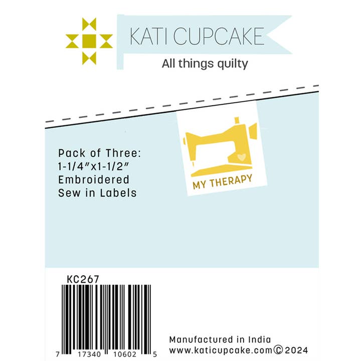 My Therapy - Designer Sewing Labels for wholesale by Kati Cupcake