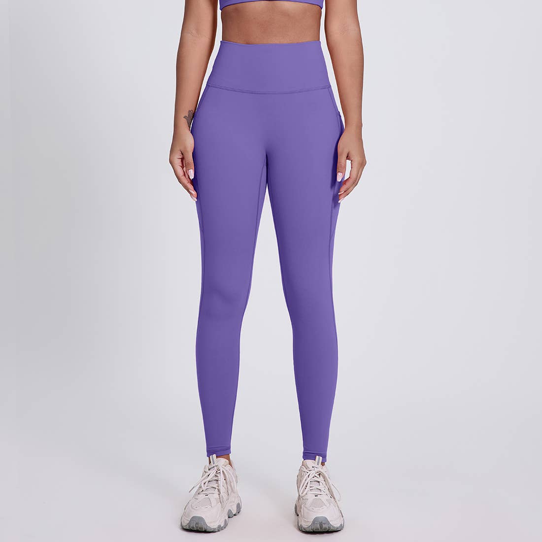 Sodalemon – Leggings de desporto/casuais - Mulher por atacado – Calças de Ioga com Bolsos Laterais para Mulheres, Leggings Desportivas sem Costura Frontal13
