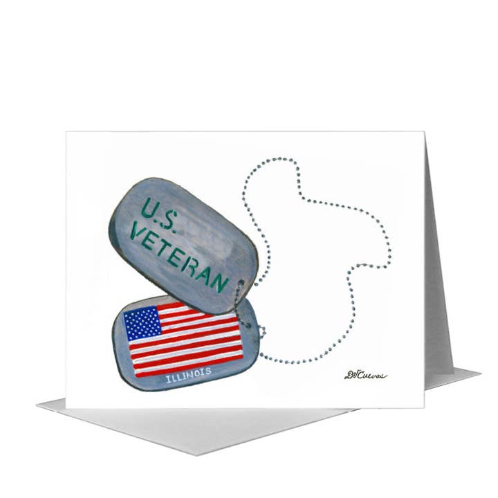 U.S. Veteran, Greeting Card (#7317A) for wholesale by Printed Canvas