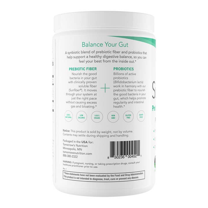 Tomorrows Nutrition - Wholesale Oral Supplement/Vitamin - Sunfiber GI 30-Day Powder