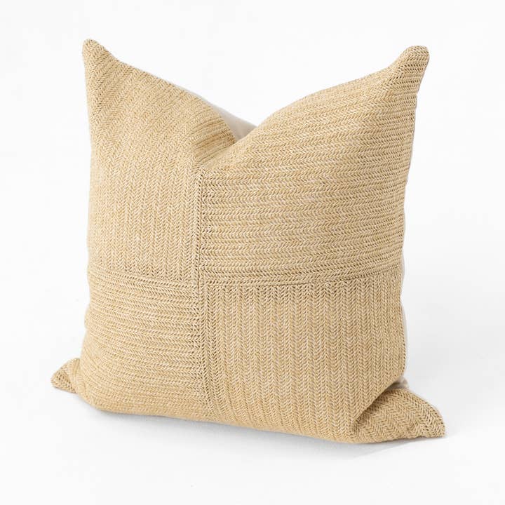 BHD HOME - Wholesale Chair cushion - Outdoor Raffia Squares Natural Lounge Cushion 55 x 55cm1