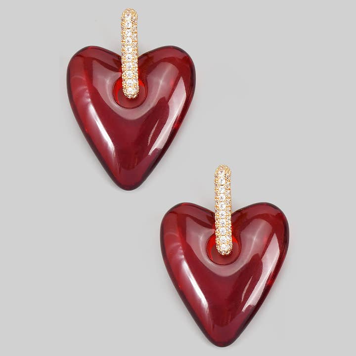 GROßES STEINHERZ MIT PAVÉ-CREOLEN für den Großhandel von Girly