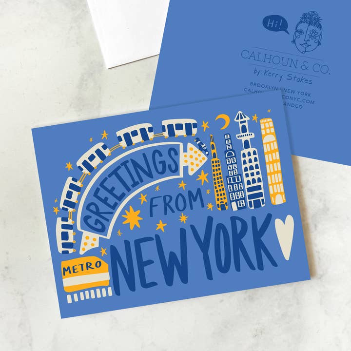 Calhoun & Co. - Wholesale Everyday Greeting Card - Greetings From New York Greeting Card1