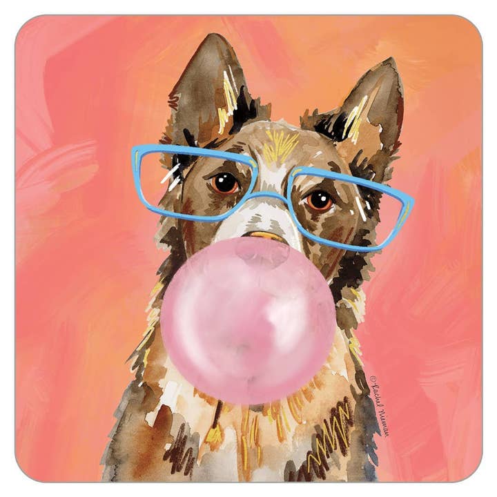 Puppy Bubble Coaster met Folie voor wholesale door On The Bright Side