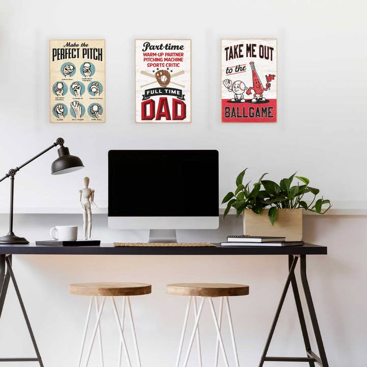 Open Road Brands, LLC - Wholesale Wall Sign - Take Me Out To The Ballgame Baseball Wood Wall Decor1