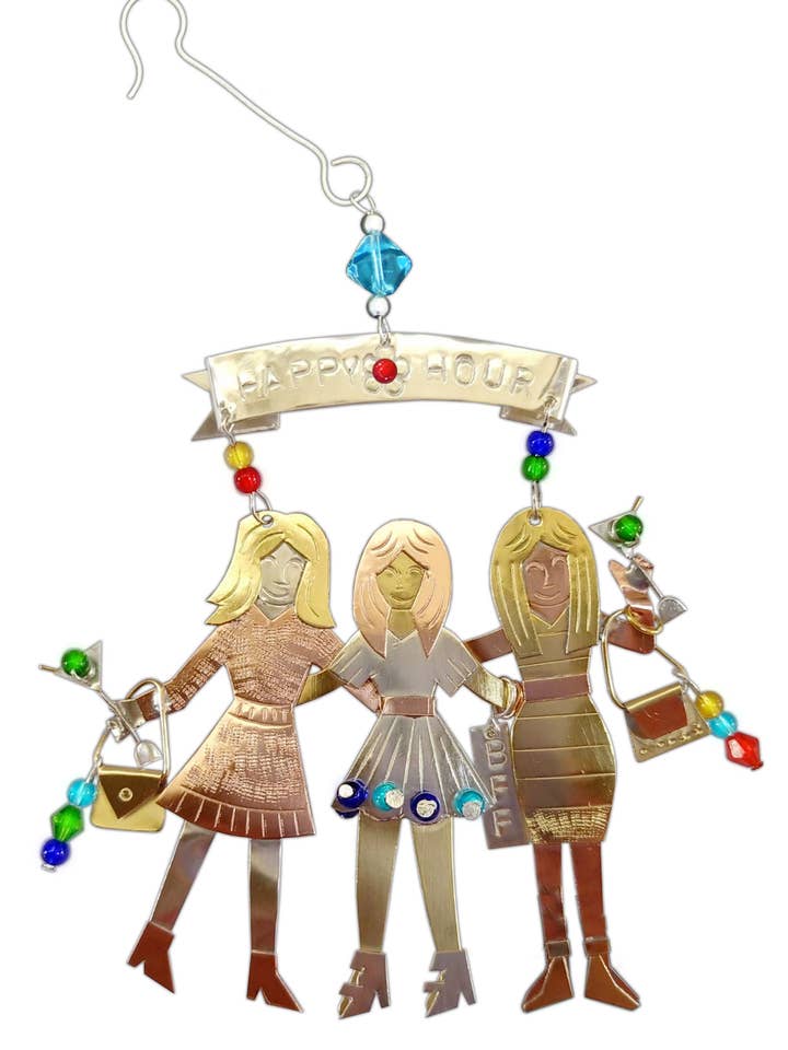 Happy Hour Girlfriends Ornament for wholesale by Pilgrim Imports