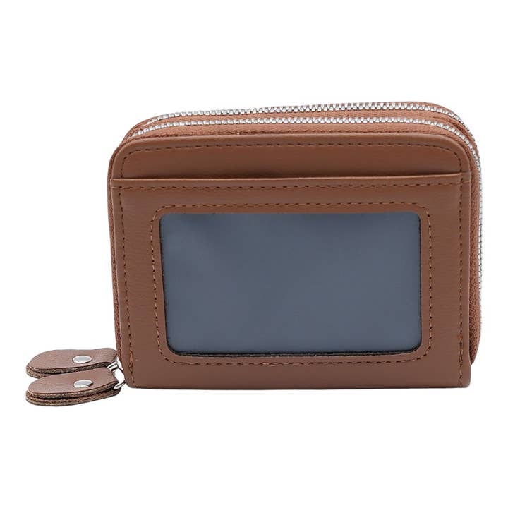 American Leather Goods - Wholesale Wallet - Women's - Leather Credit Card Holder with Zipper, Wallet for Women35