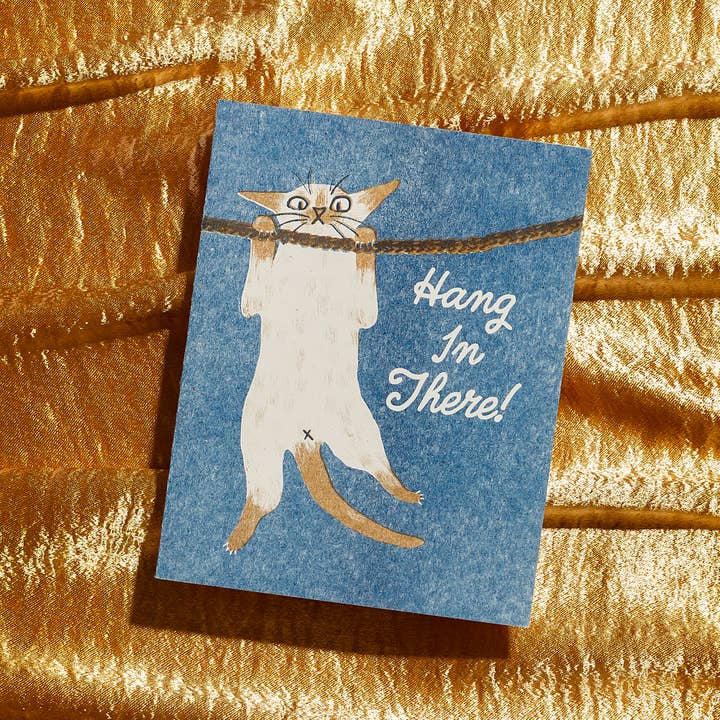 Aguenta-te! Cat - Cartão Risógrafo por atacado de Bromstad Printing Co.