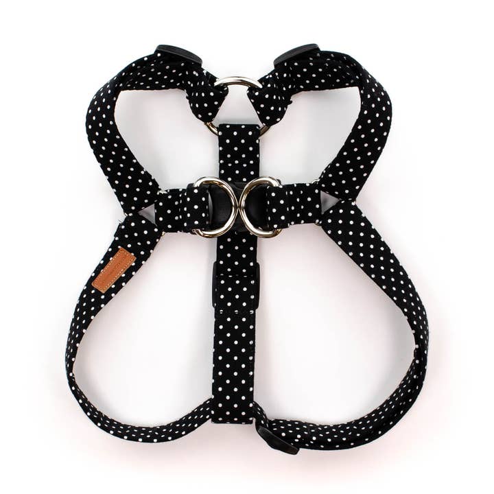 Black Polka Dot Harness for wholesale by Puddle Jumper Pups