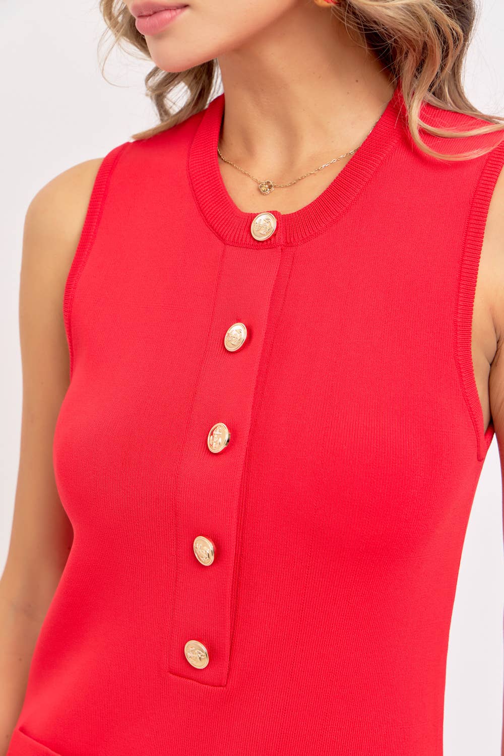 Sweet Lovely by Jen – wholesale Dress – Women's – SHORT  SLEEVELESS KNIT DRESS11