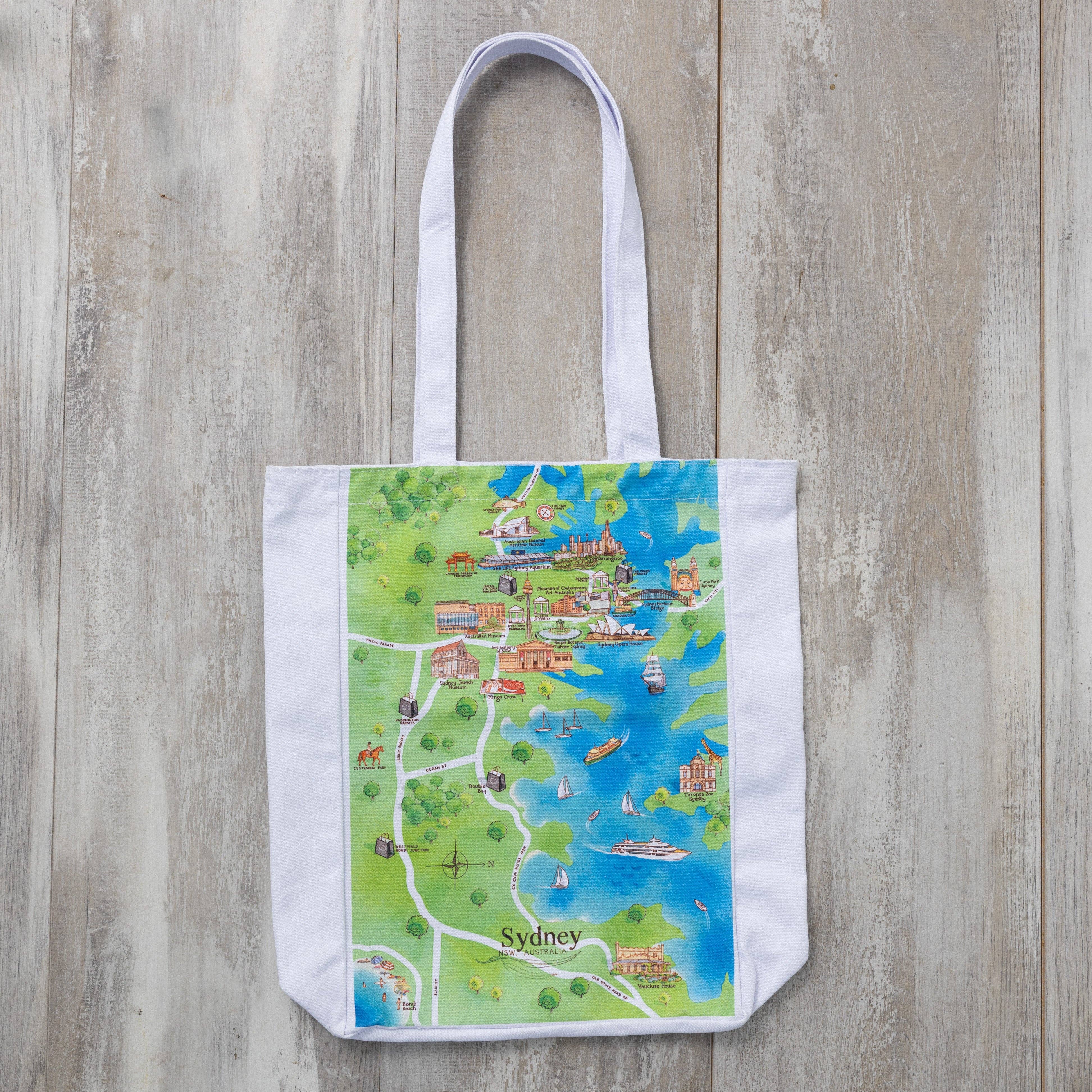 REMOVED BRAND - Wholesale Tote bag – Women's - Tote Bag Sydney Tourist Attractions Map1