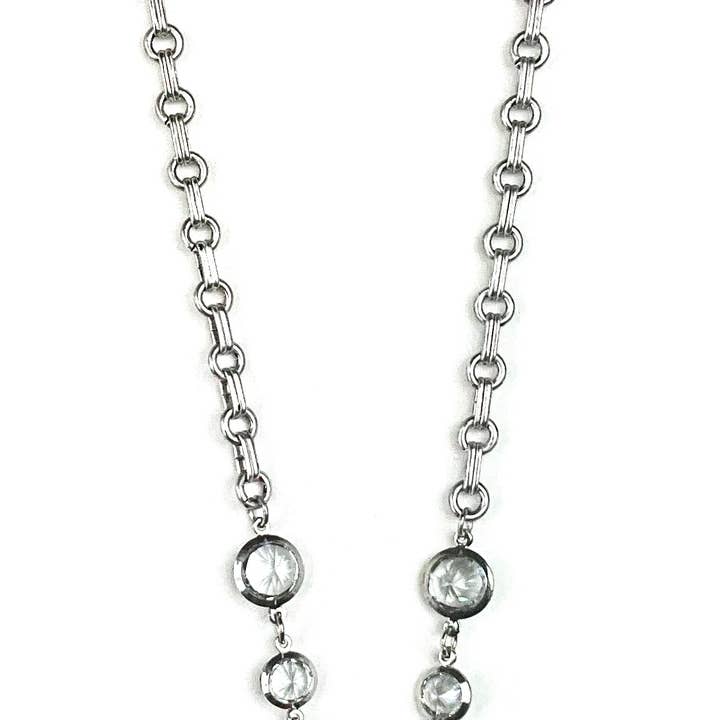 Lost & Found Trading - Wholesale Pendant/Charm Necklace - XNS087 NK-Short Chain & Glass Channel Links Heart Y0