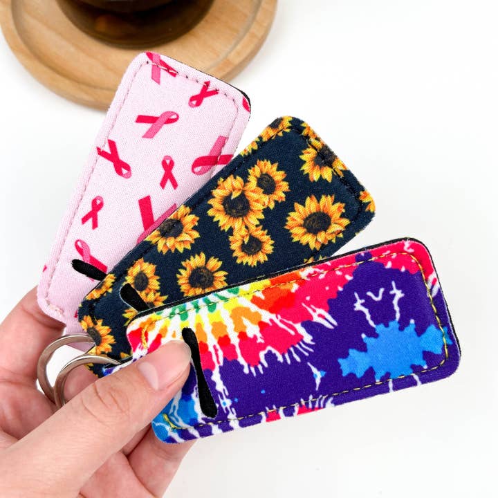 SoapElenGlen - Wholesale Lip balm case/holder - Small square lipstick case keychain13