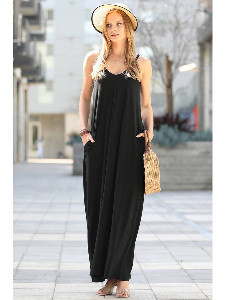 42POPS - Wholesale Dress - Women's - `...Maxi Dress w/ pockets