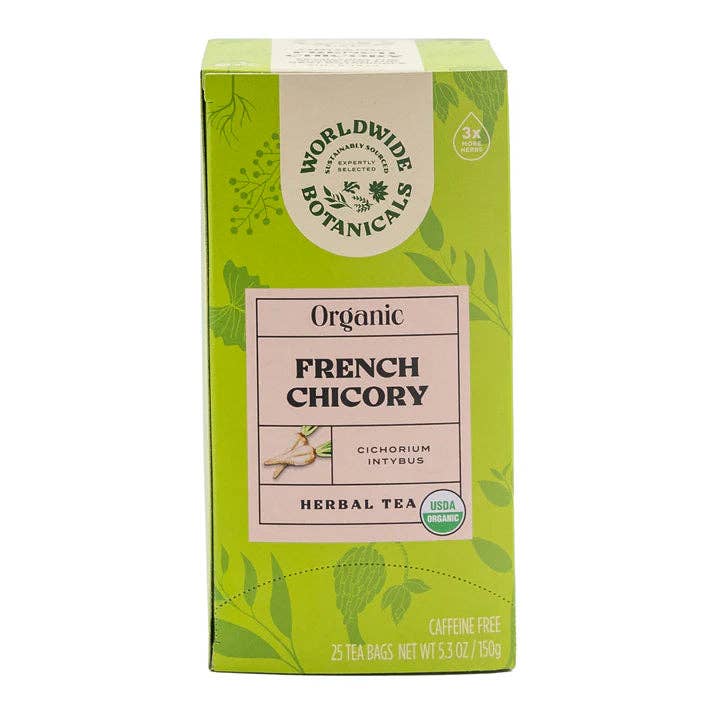 Worldwide Botanicals - Wholesale Tea bags - Organic French Chicory Tea- 25 count Tea Bags0