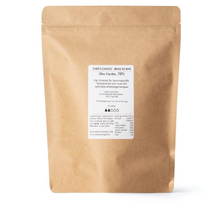 Svenska Kakao – wholesale Choklad – Couverture choklad 3kg - Signature Dark 70%