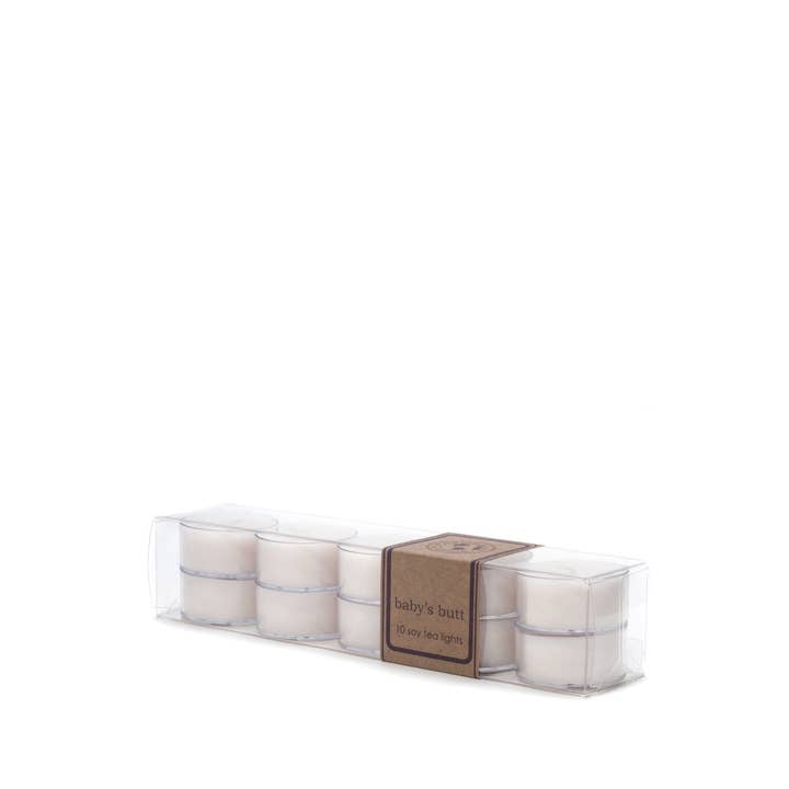 tea light 10pk BABY'S BUTT for wholesale by Eco Candle Company