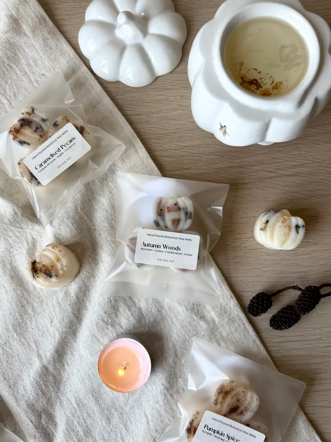 The Soil Pot – wholesale Wax melt – Pumpkin Wax Melts, Pumpkin Spice, Salted Caramel3