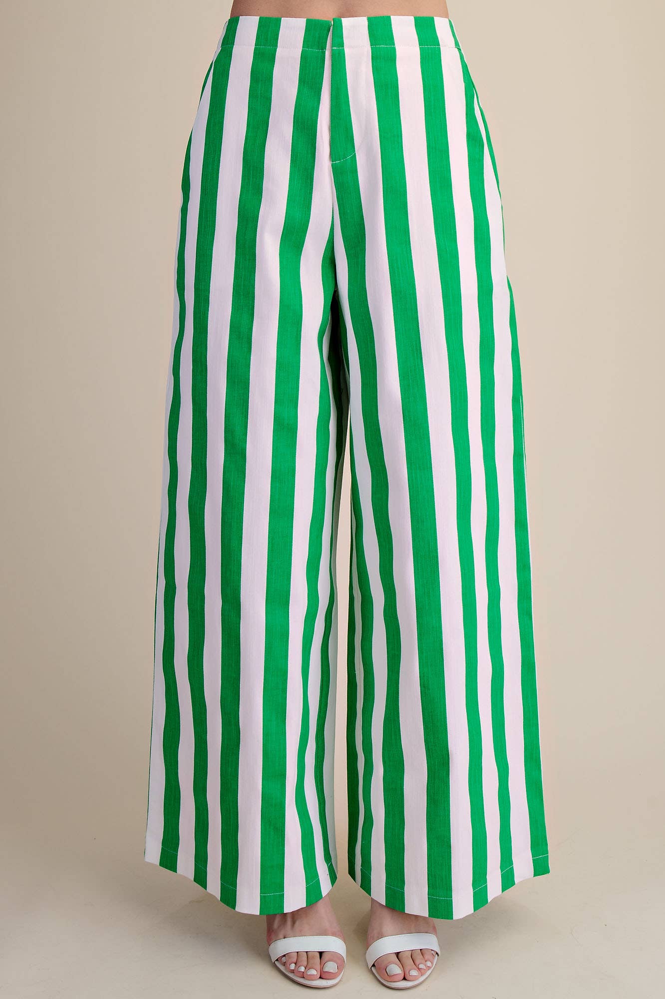 Glam - Wholesale Pants - Women's - Mid-Rise Wide Leg Stripe Pants2
