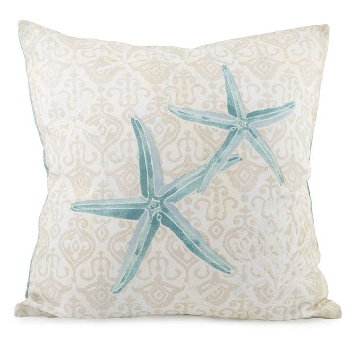 Boston International - Wholesale Throw/Decorative Pillow - 18" Dia Laguna Shells Cotton Pillow
