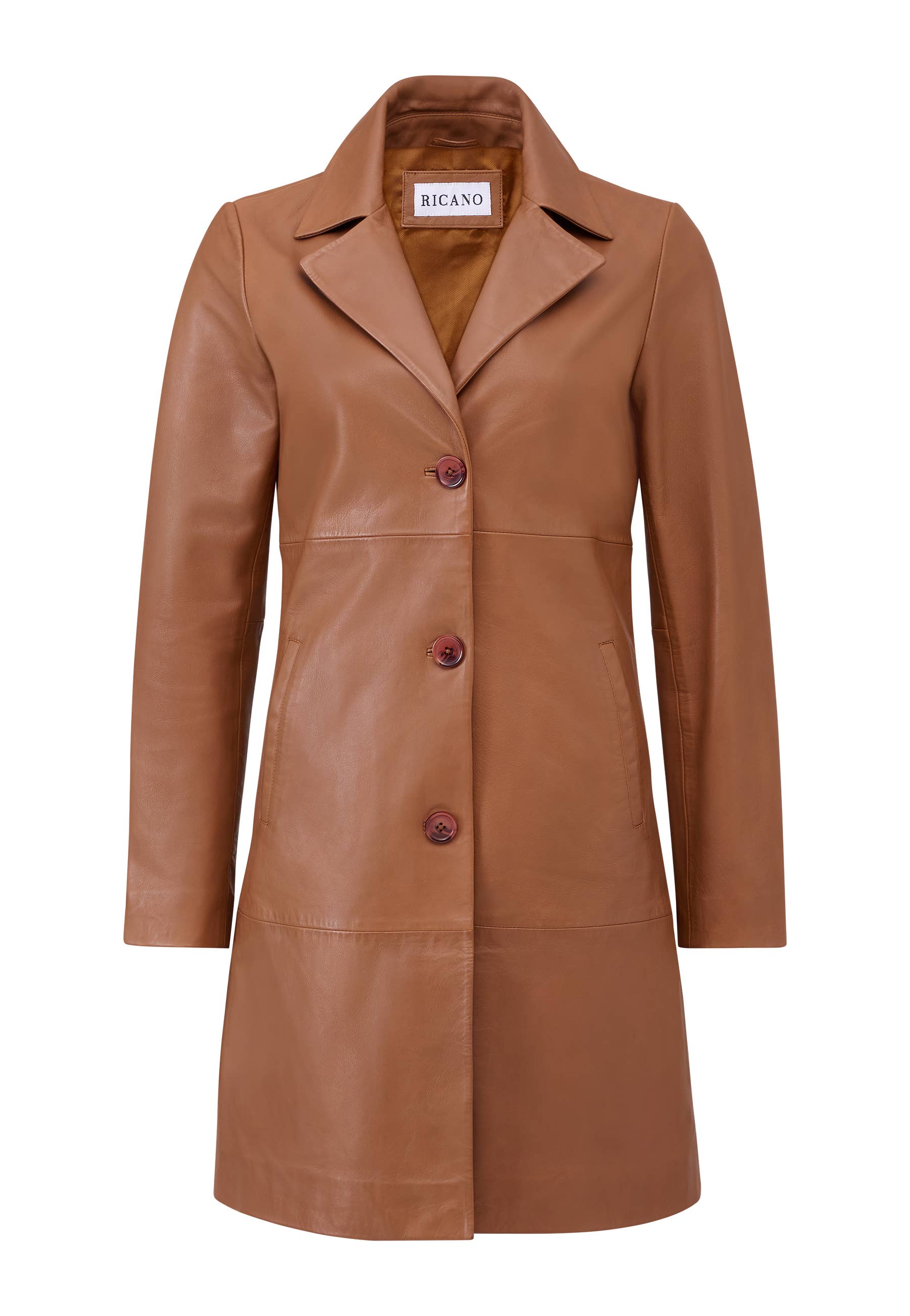 Ricano – Großhandel Mantel - Damen – Klassischer Damen Ledermantel Marzia  - Lamm Nappa Leder16