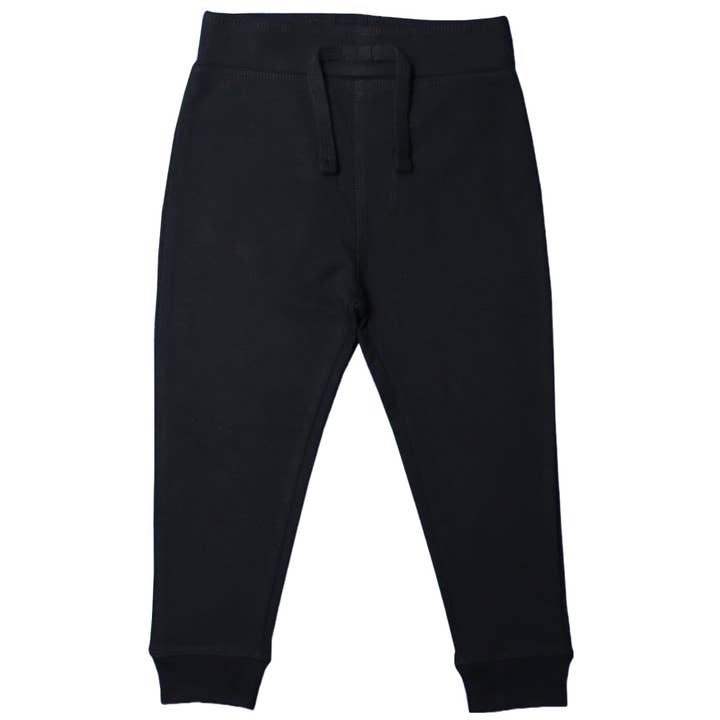 215520-NOIR Pantalon de jogging uni pour la vente par đ€Baby Steps and Mish Kids
