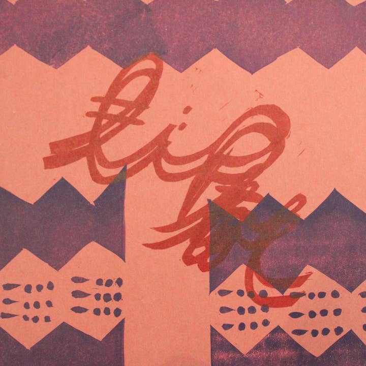 Letterpress PLAY - Wholesale Flat Wrap - Red Block-Printed Wrapping Paper1