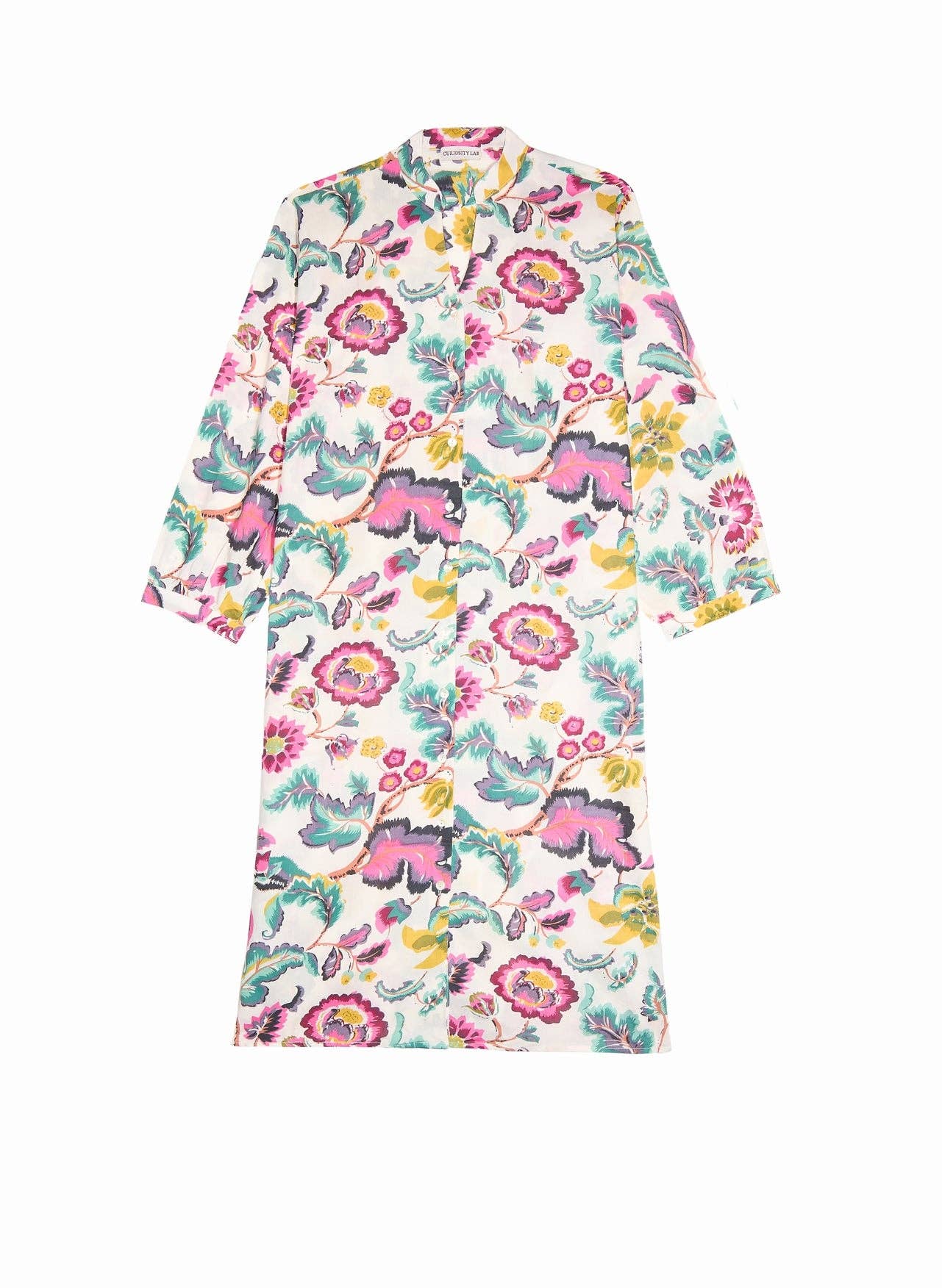 Curiosity Lab - Wholesale Dress - Women's - Night Dress Straight cut long sleeve Indian cotton12