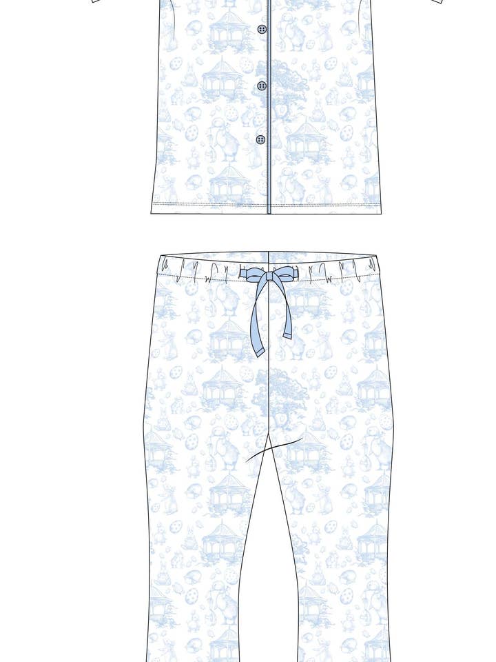 SET SOGNO A CAMPANA DA DONNA IN TOILE PASQUALE BLUEBELL per la vendita all'ingrosso da parte di Dream Big Little Co.