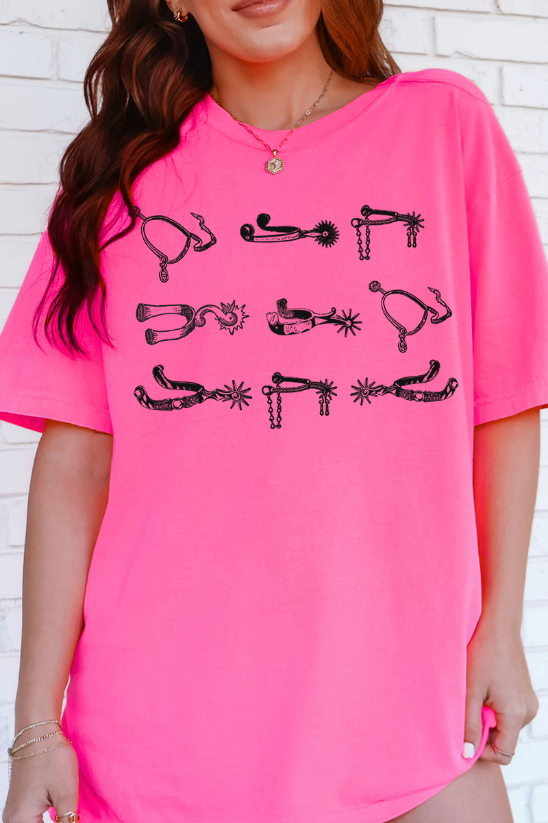 Wholesale Accessory Market - Wholesale Screen Printed T-Shirt - Women's - Boot Spurs Comfort Colors Adult Ring-Spun Cotton Tee2