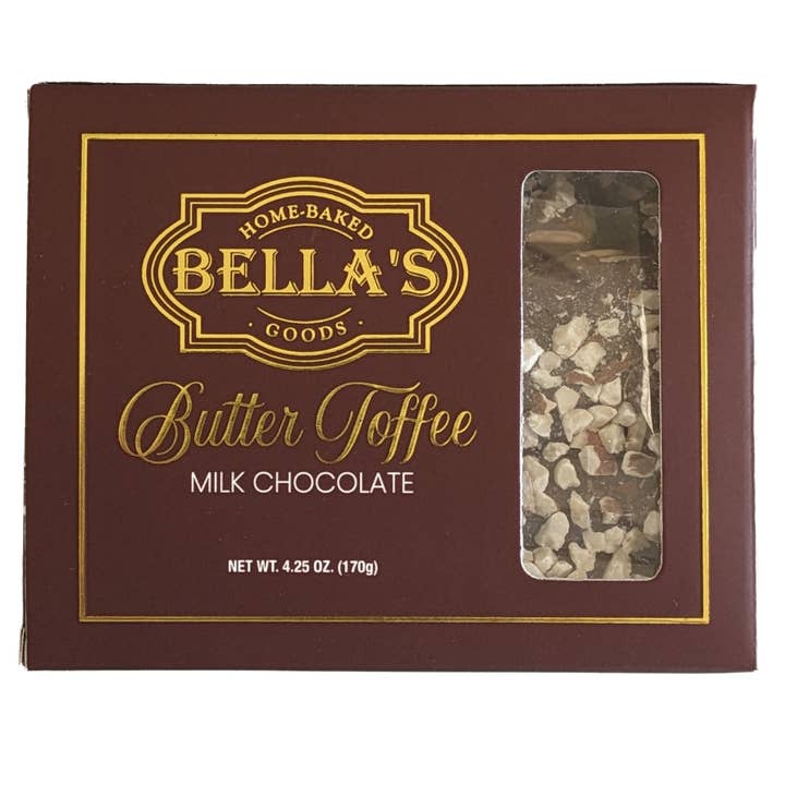 Milk Chocolate Butter Toffee Box for wholesale by Bella's Home-Baked Goods