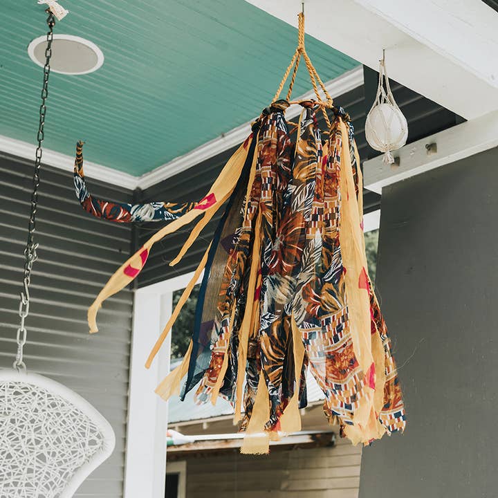 Matr Boomie Fair Trade - Wholesale Wind Chime - Dancing Windsock With Bells - Assorted Upcycled Sari2