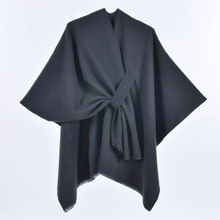 Rosa Clothing - Wholesale Wrap - Women's - Asymmetric Plian Thermal Shawl Ruana