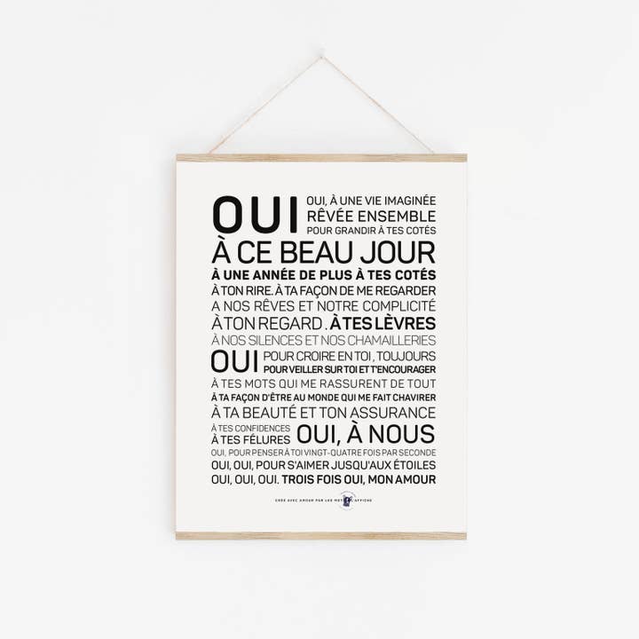 Couple birthday for wholesale by LES MOTS A L'AFFICHE