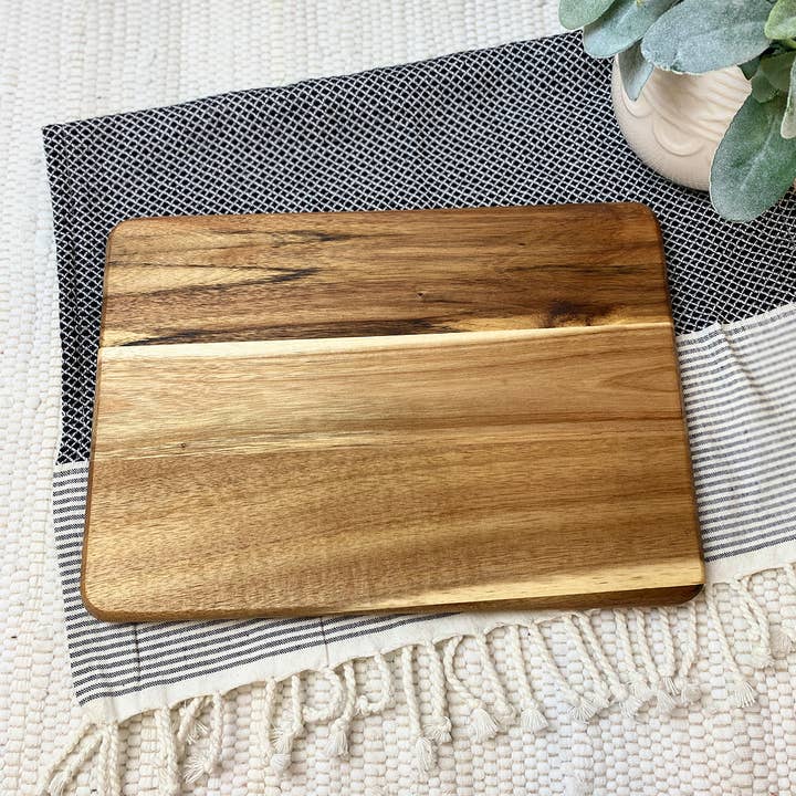 Acacia Rectangle Cutting Board for wholesale by K&J Keepsakes
