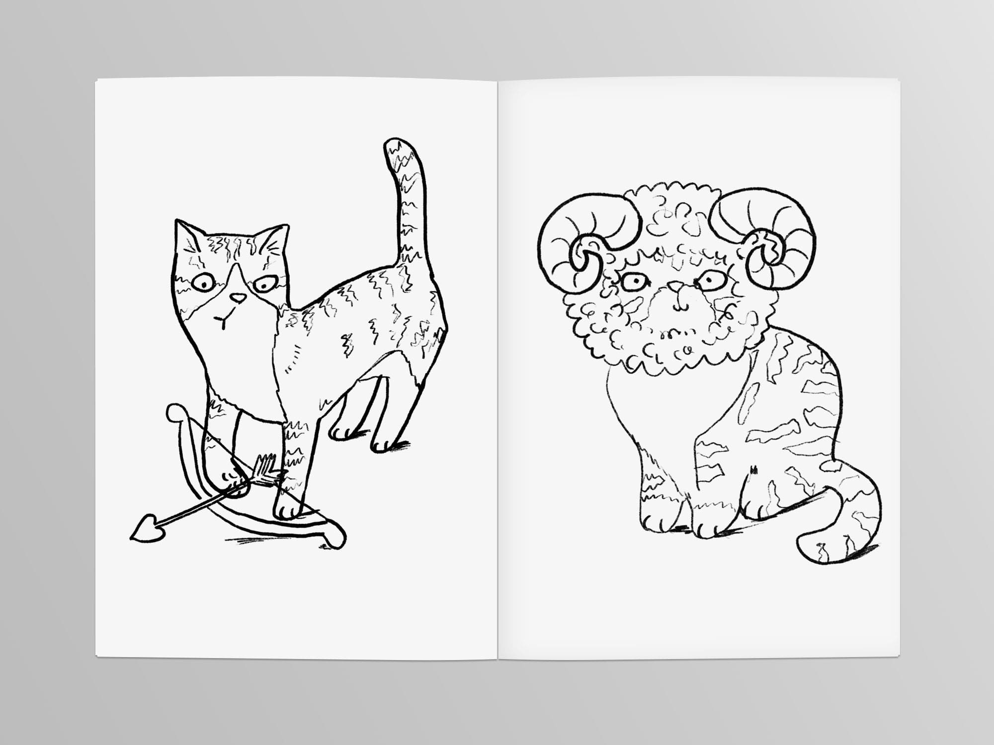 Jo Clark Design - Wholesale Coloring & Activity Book - Adult - Zodicats Cats of the Zodiac Colouring Book5