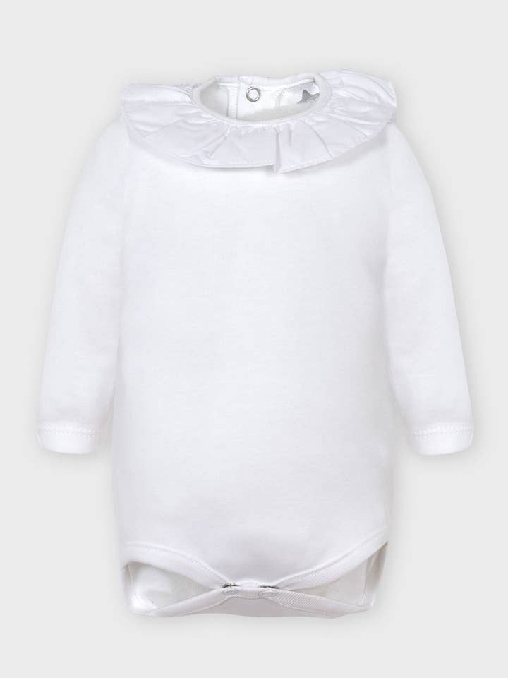 Long Sleeve Ruffle Collar Bodysuit for wholesale by Minhon