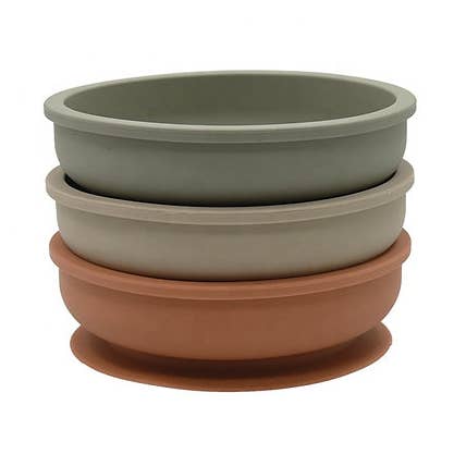 Natural Suction Bowls with Spoon for wholesale by The Mini Minimalist