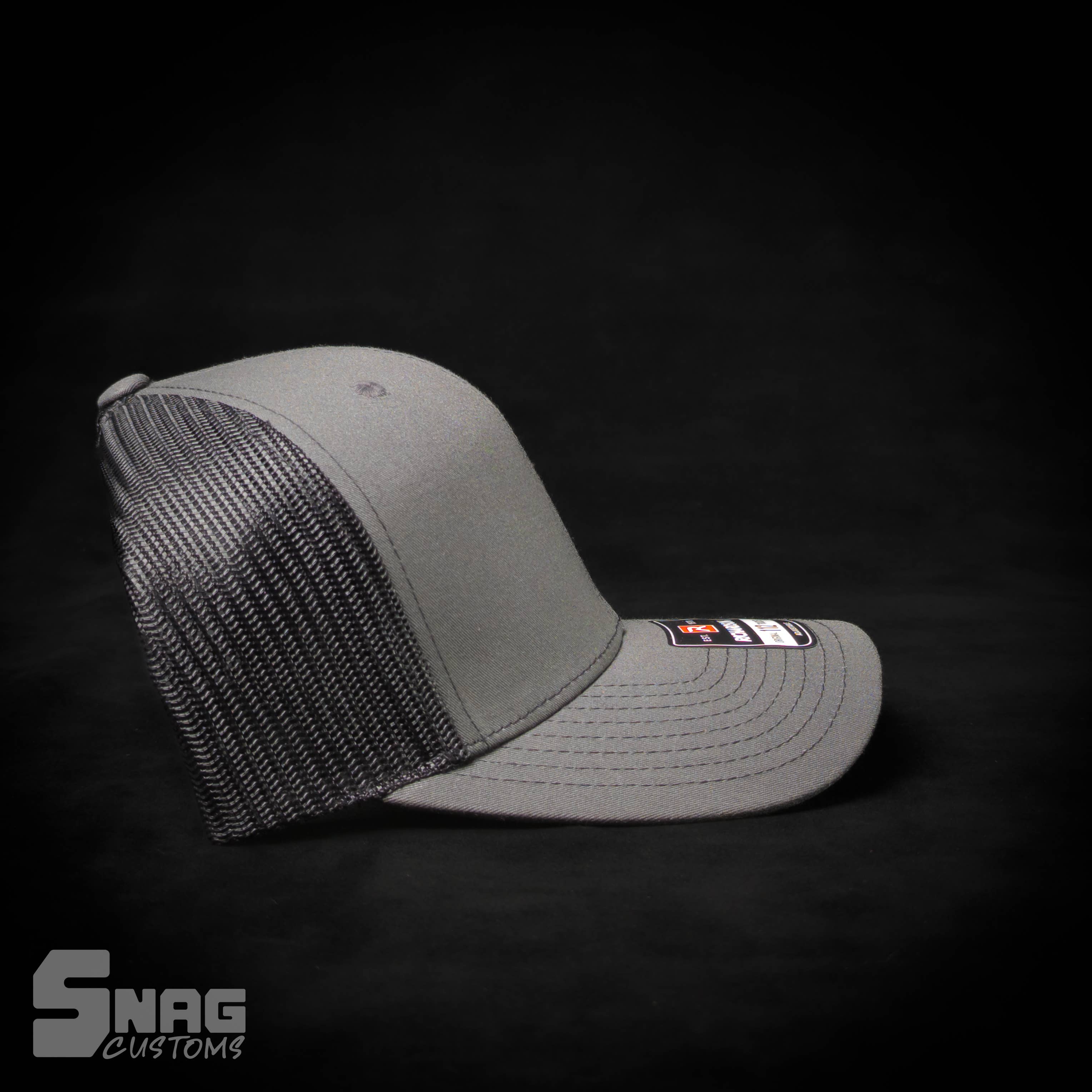 Snag Customs - Wholesale Trucker Hat - Unisex - Montana State Outline Leather Patch Hat11