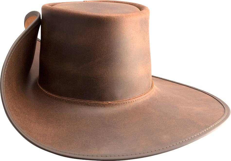 American Hat Makers - Wholesale Cowboy Hat - Unisex - Renaissance Fair Leather Hat Unbanded - Style Cavalier0