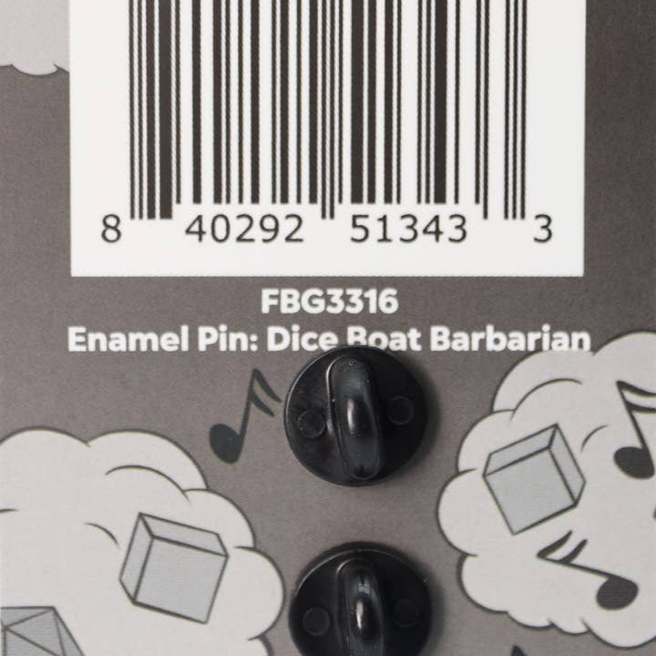 Foam Brain Games - Wholesale Lapel Pin/Button - Dice Boat Willie: Barbarian - Enamel Pin