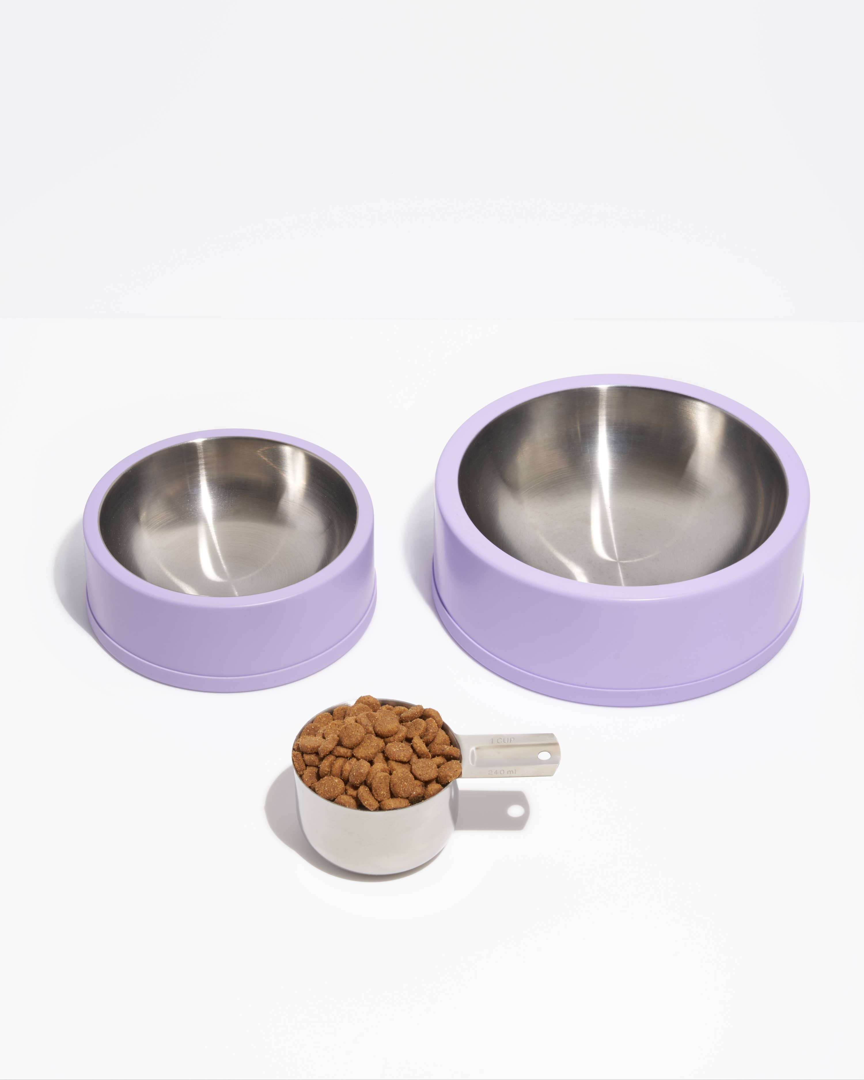 Mlife Stainless Steel Dog Bowl with Rubber Base for Small/Medium/Large  Dogs, Pets Feeder Bowl and Water Bowl Perfect Choice (Set of 2) 8oz