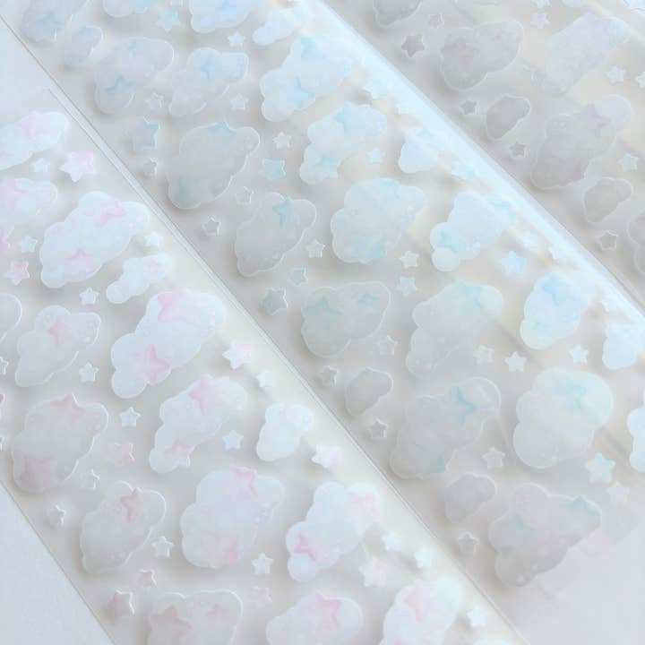 Angel Clouds Deco Sticker Sheet for wholesale by Borah Studio