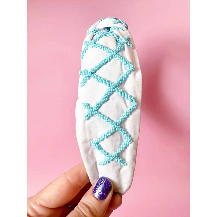 Sandy + Rizzo - Wholesale Fashion Headband - Women's - Blue Lattice Headband1